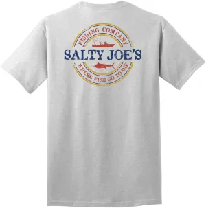 SALTY JOES Men's Fishing Co. Logo Heavy Cotton Tees