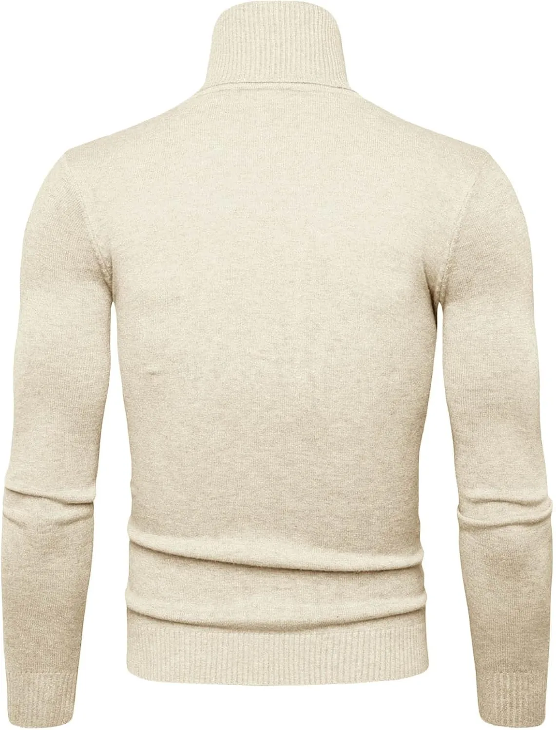 SAMST Mens Ribbed Slim Fit Knitted Pullover Turtleneck Sweater Casual Thermal Sweaters Basic Tops Lightweight Sweaters