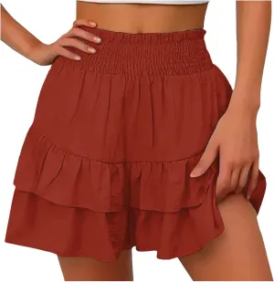 Sexy Wide Leg Shorts with A Vertical Casual Culottes High Waist Athletic Sports Women Fashion Solid Color Shorts