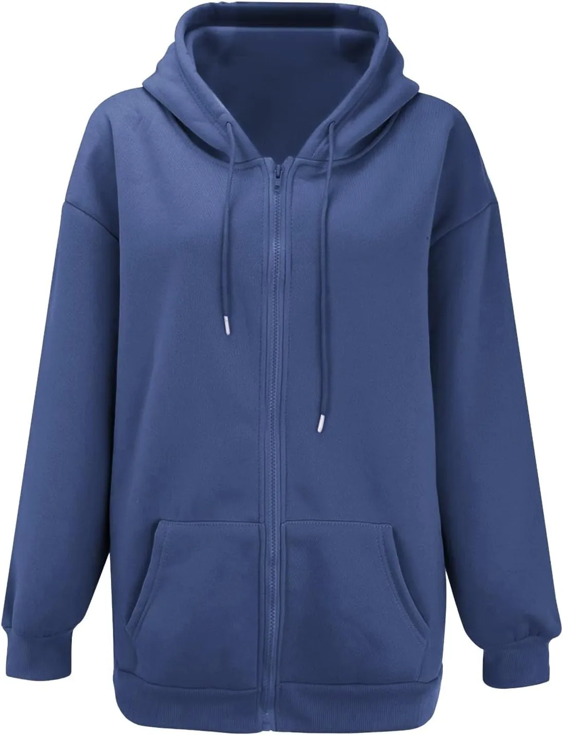 SHAOBGE Fall Sweatshirts for Women Zip Up Hoodies Oversized Sweatshirt Y2K Clothing Casual Drawstring Jacket with Pockets