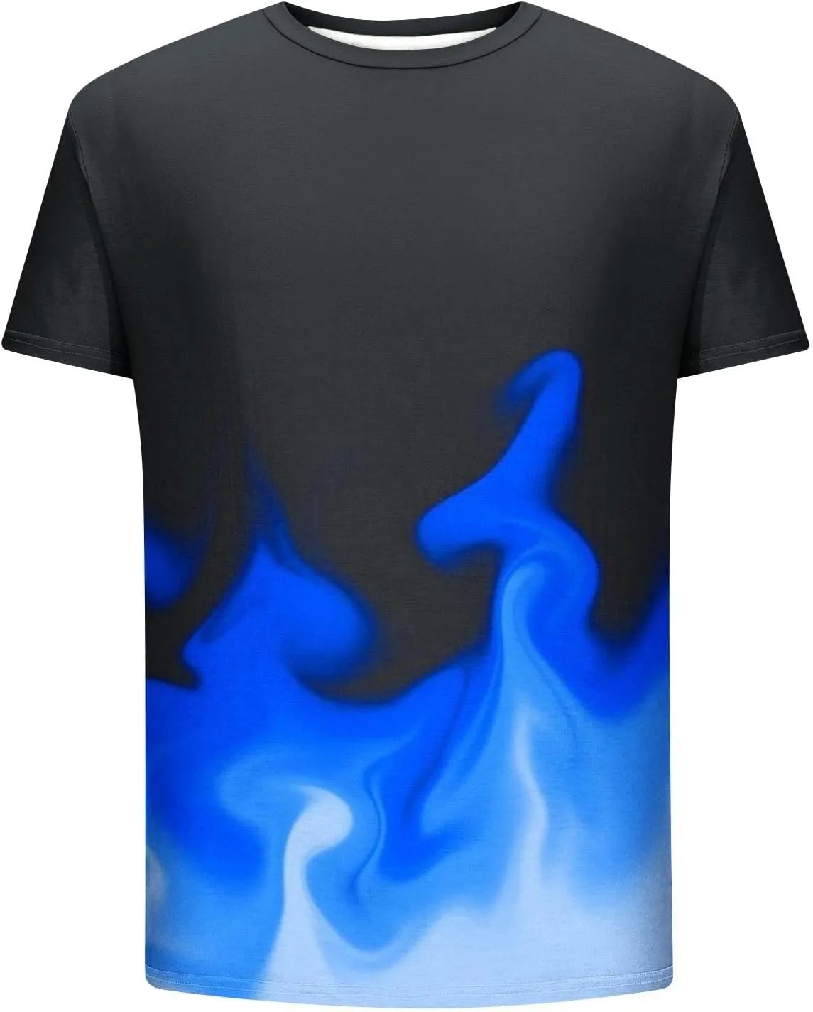 Shirts for Men Fashion Crewneck T-Shirts Moisture Wicking Short Sleeve Shirts Summer Casual Loose Ombre Tee Tops