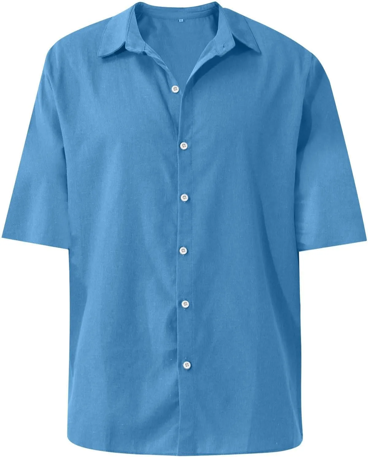 Shirts for Men Men's Linen Shirts Short Sleeve Casual Shirts Button Down Shirt for Men Beach Summer Shirts