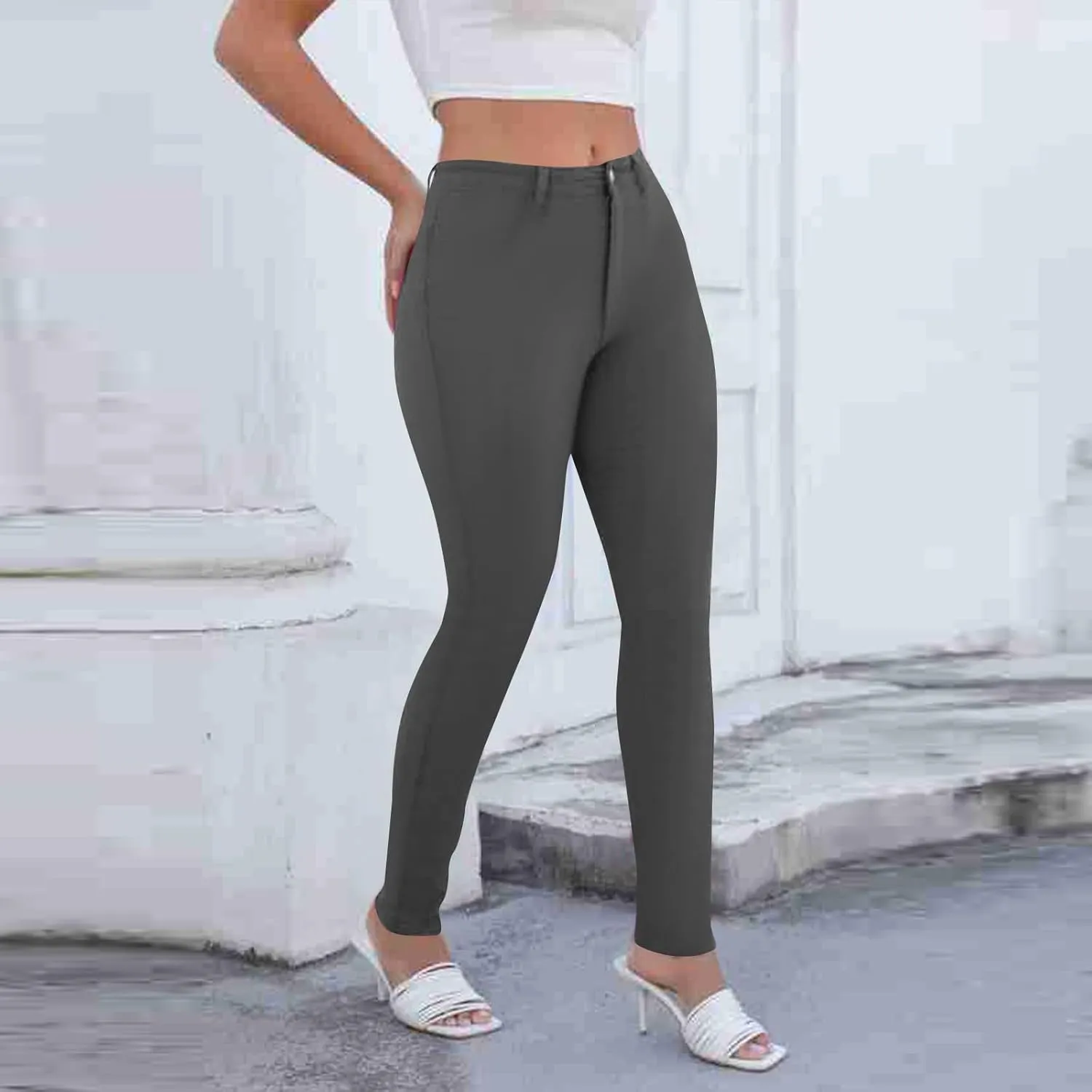 Skinny Jeans for Women Stretchy High Waisted Tummy Control Jeggings Sexy Butt Lifting Jeans Trousers with Pockets