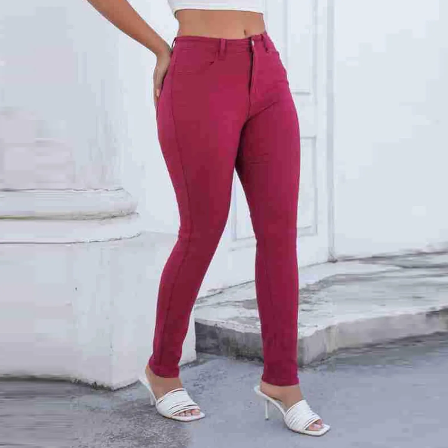 Skinny Jeans for Women Stretchy High Waisted Tummy Control Jeggings Sexy Butt Lifting Jeans Trousers with Pockets