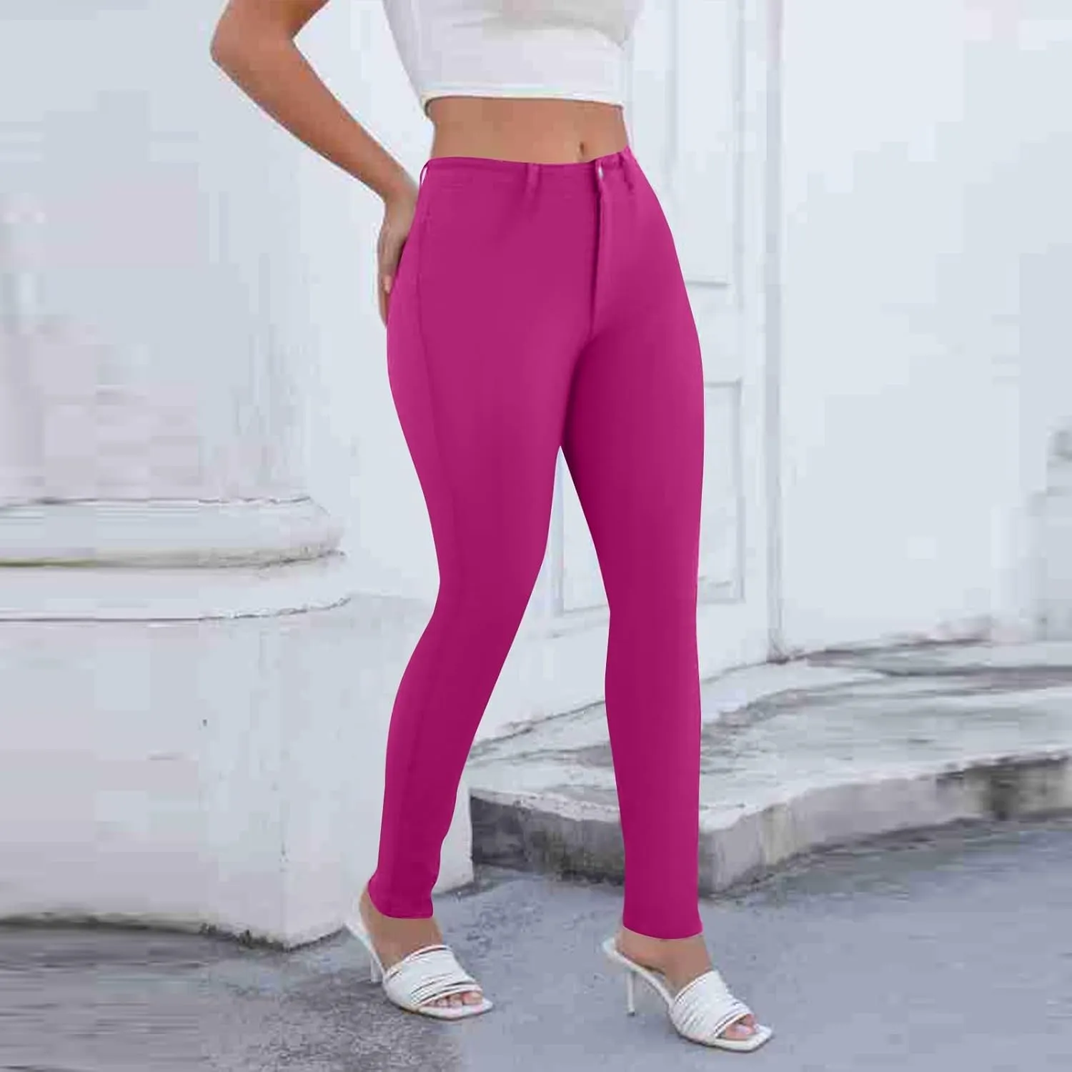 Skinny Jeans for Women Stretchy High Waisted Tummy Control Jeggings Sexy Butt Lifting Jeans Trousers with Pockets