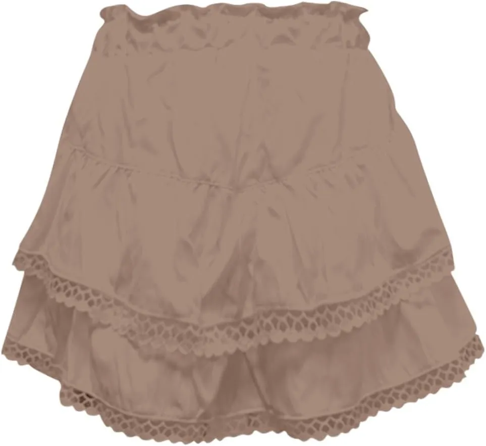 Skorts for Woman 2025 Vacation Stretchy High Waisted Ruffle Layered Skirt Flowy Tennis Golf Cute Crochet Mini Skirts