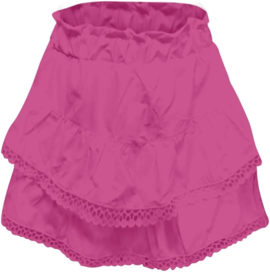 Skorts for Woman 2025 Vacation Stretchy High Waisted Ruffle Layered Skirt Flowy Tennis Golf Cute Crochet Mini Skirts