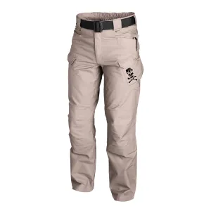 SKULL GRAPHIC OUTDOOR WEARABLE QUICK DRY MULTI-POCKET CARGO PANTS WITHOUT BELT