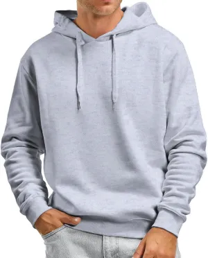 Solid Hoodies for Men Oversized Trendy Long Sleeve Drawstring Hooded Sweatshirts Casual Pullover Tops with Pockets