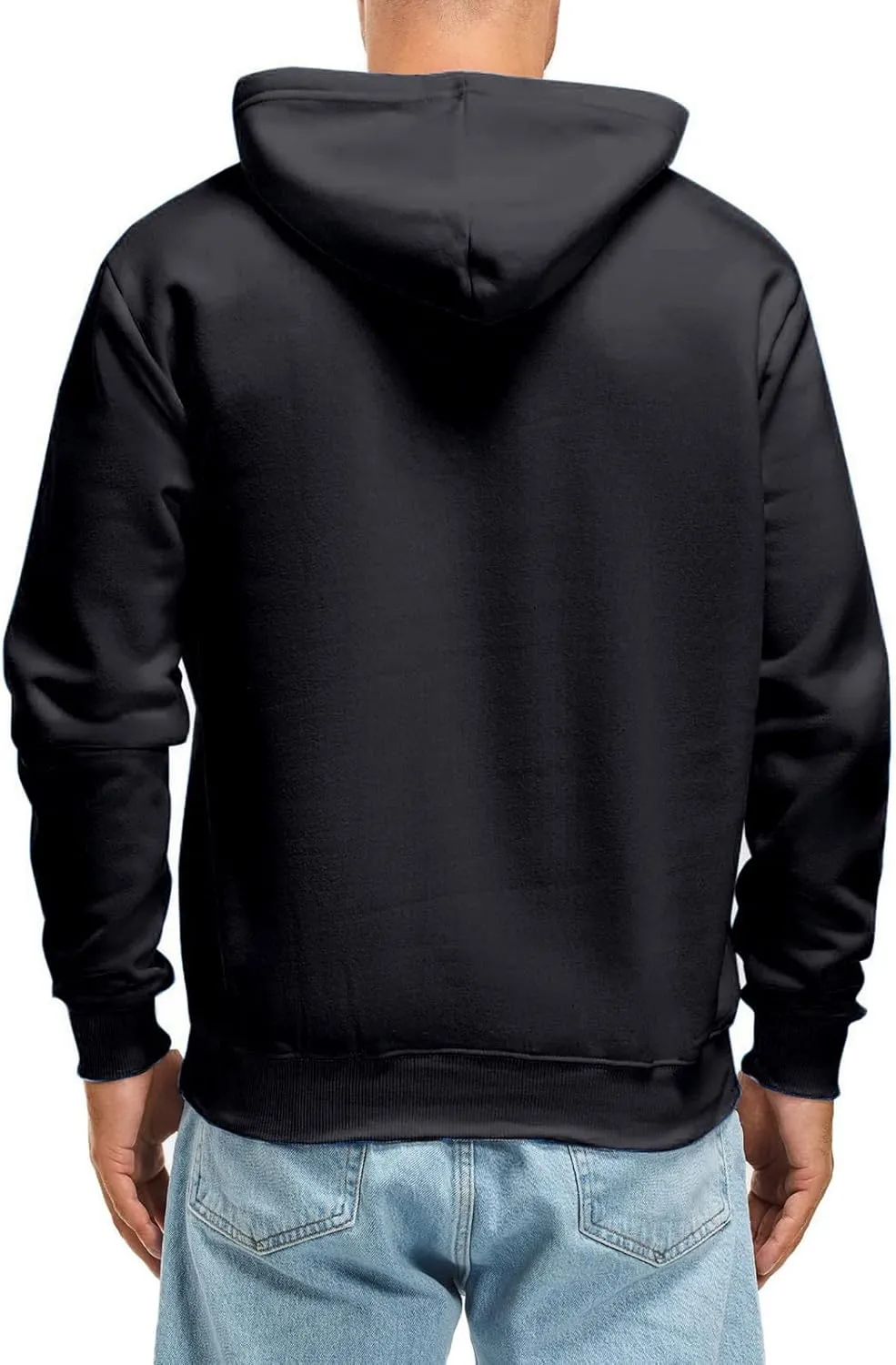 Solid Hoodies for Men Oversized Trendy Long Sleeve Drawstring Hooded Sweatshirts Casual Pullover Tops with Pockets