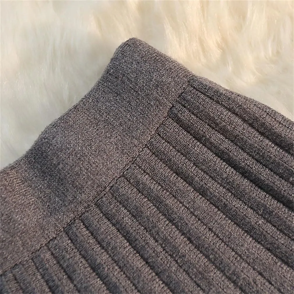 Spring Winter Knitted Pleated Skirts Women's Elastic High Waist A-Line Skirts Casual Slim Short Mini Skirts