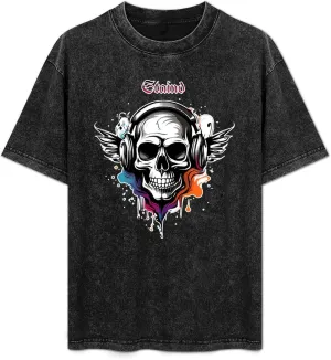 Stretchable Vintage Oversized Cotton T-Shirts Loose Shirts Crew Neck Tees