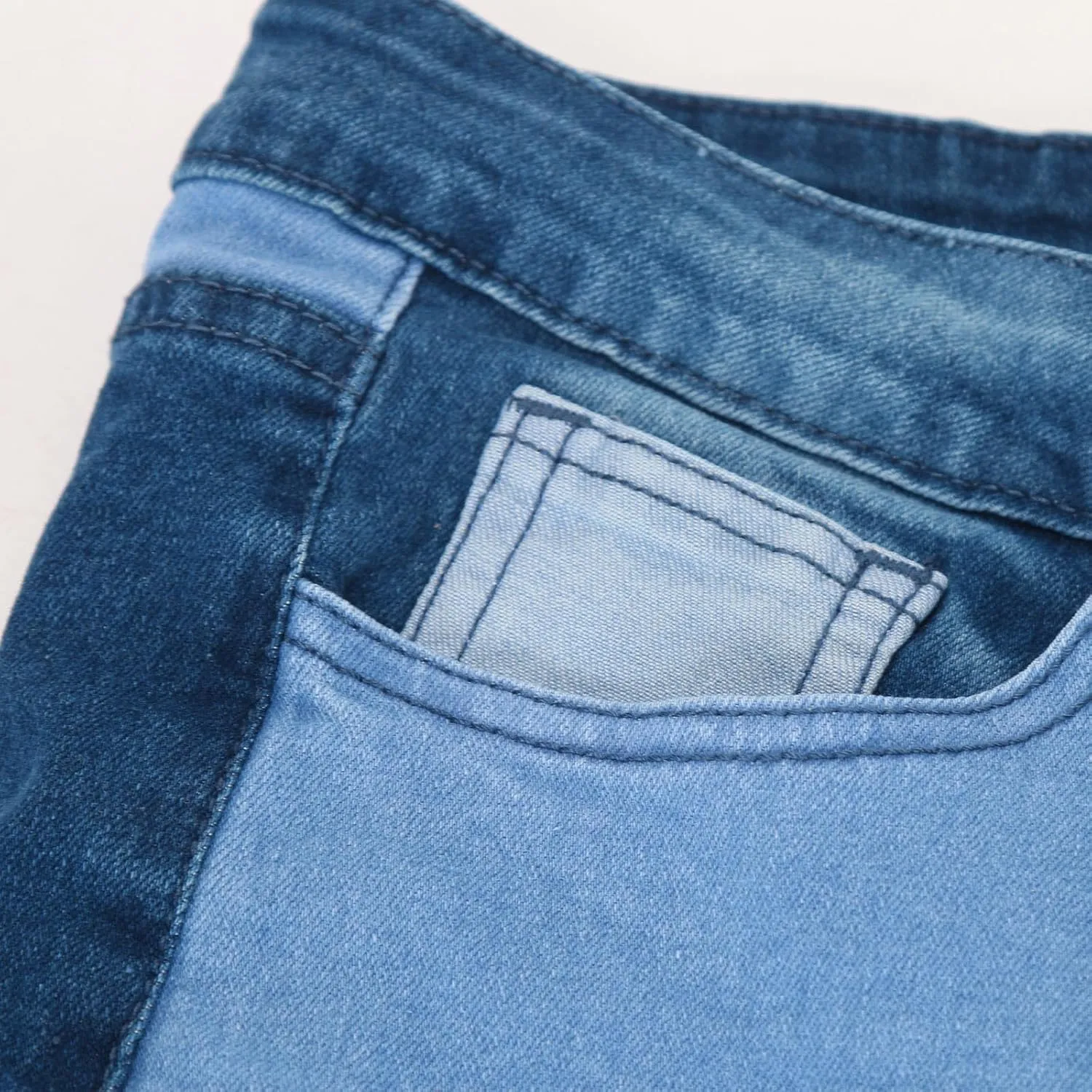Stretchy Jeans for Women High Waist Skinny Color Block Denim Pants Trendy Patchwork Slim Jeans Casual Tight Jeans