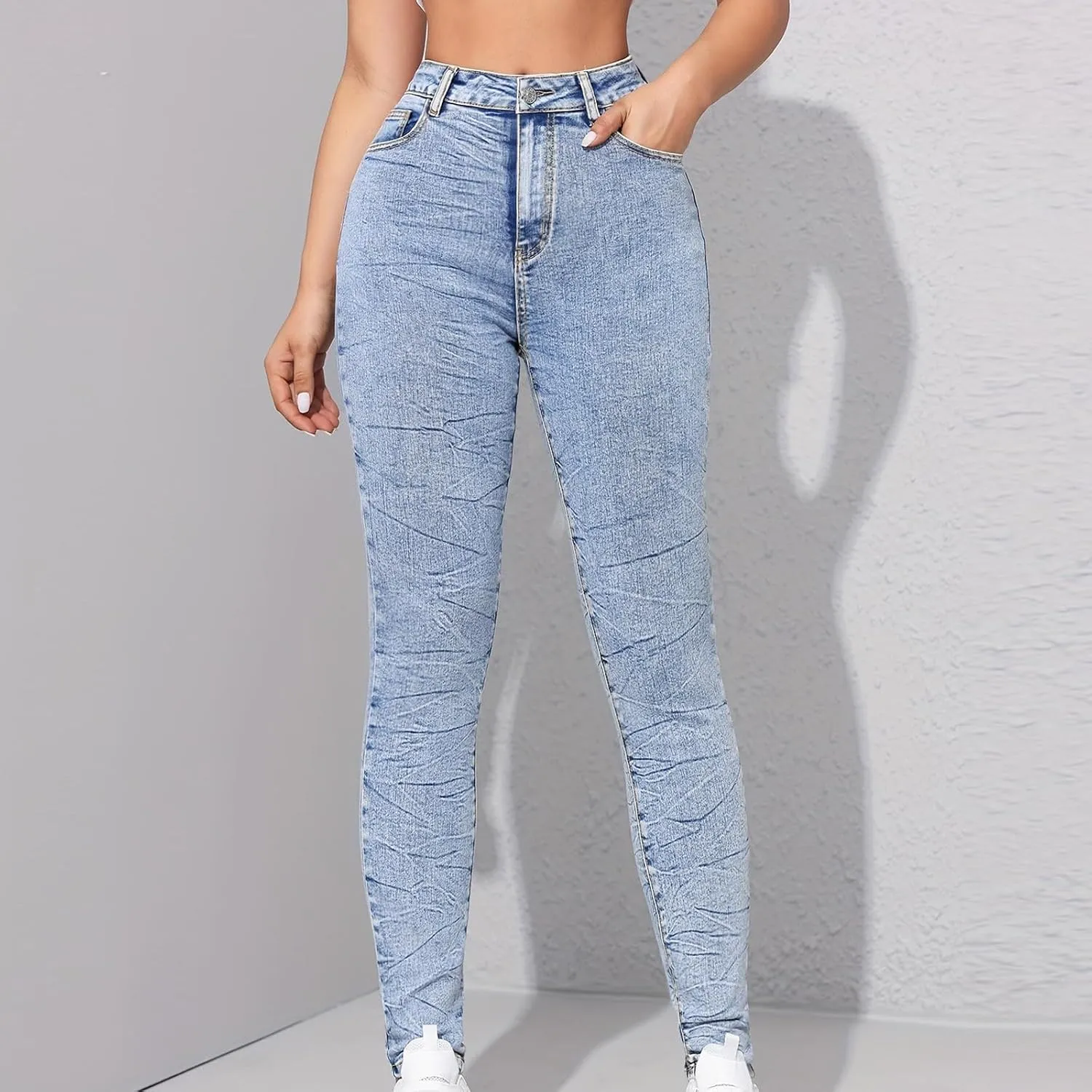 Stretchy Jeans for Women Tummy Control Women's Totally Shaping Pull-On Bootcut Jeans High Waisted Jeans Bootcut