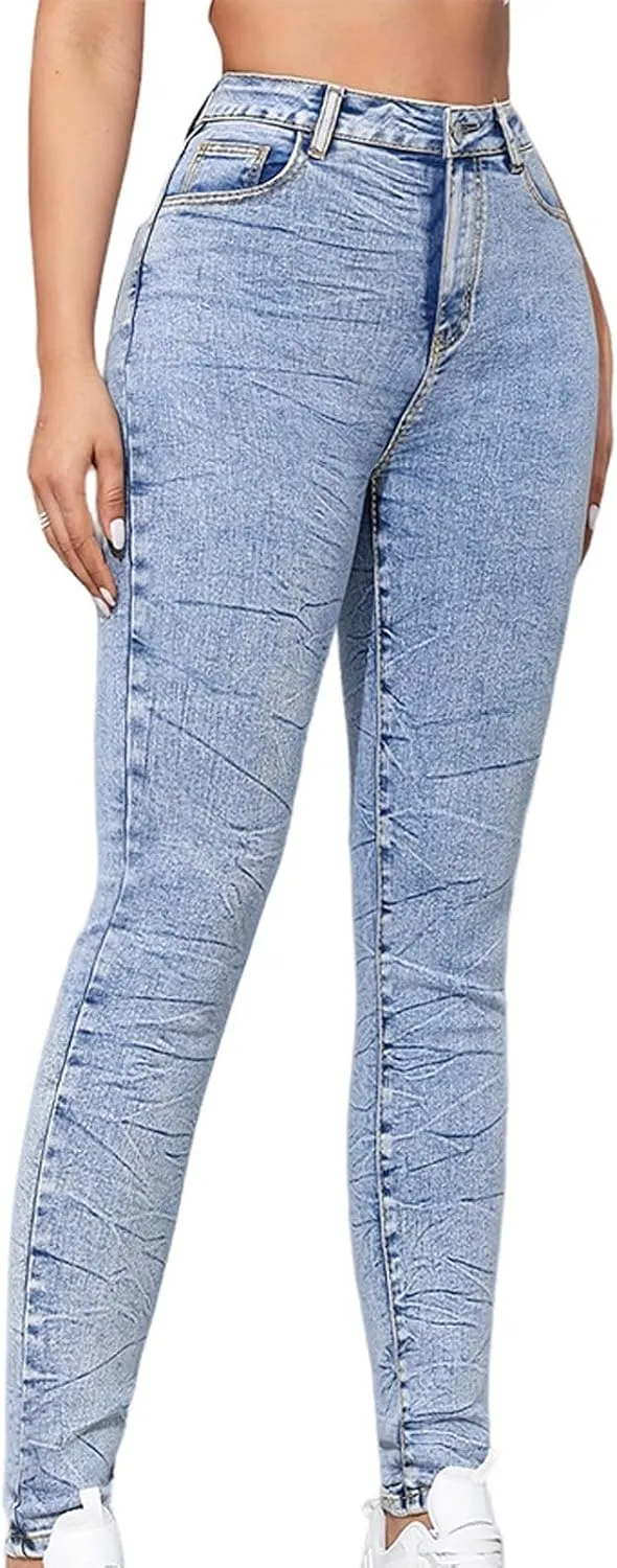 Stretchy Jeans for Women Tummy Control Women's Totally Shaping Pull-On Bootcut Jeans High Waisted Jeans Bootcut