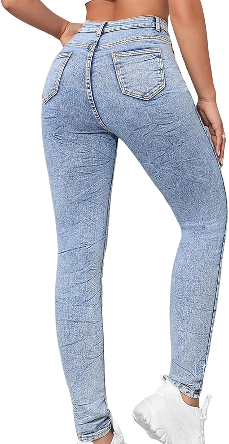 Stretchy Jeans for Women Tummy Control Women's Totally Shaping Pull-On Bootcut Jeans High Waisted Jeans Bootcut