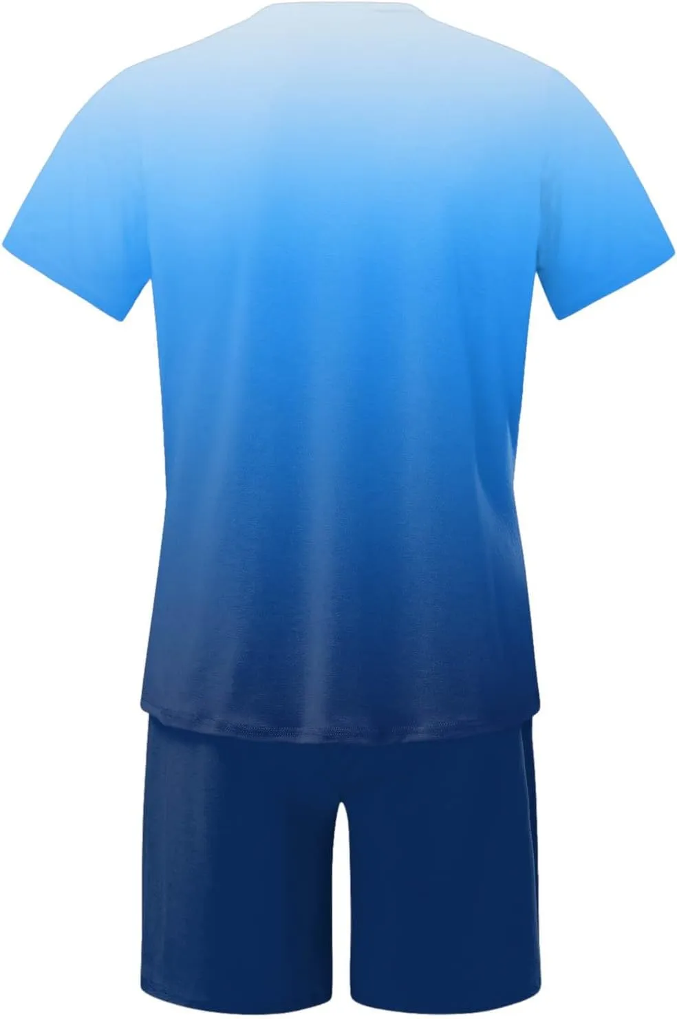 Summer Outfits for Men Round Neck Short Sleeve Letter Print 2 Piece Short Set Casual Baggy Vacation Outfits, S