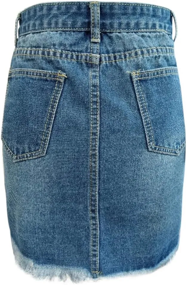 Summer Plus Size Shorts Women's Denim Mini Skirt Women's Skirt Waist Size