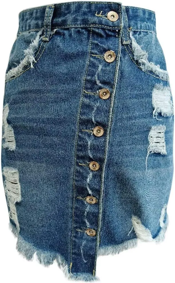 Summer Plus Size Shorts Women's Denim Mini Skirt Women's Skirt Waist Size