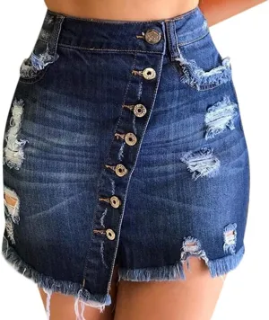 Summer Plus Size Shorts Women's Denim Mini Skirt Women's Skirt Waist Size