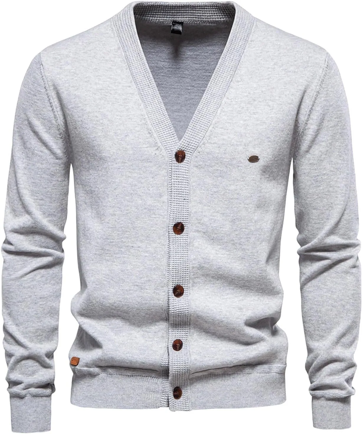 Sweaters for Men Cardigans Casual Long Sleeve V Neck Button Down Knit Cardigan Sweaters Jacket with Pockets