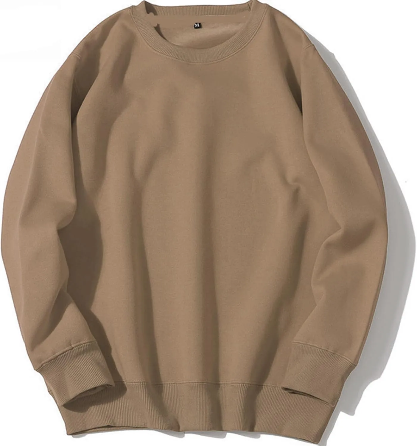 Sweatshirt for Men 2024 Fashion Cotton Long Sleeve Crewneck Sweatshirts Casual Lightweight Solid Workout Gym Pullover