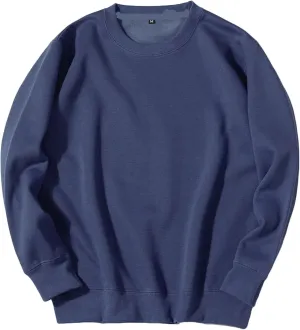 Sweatshirt for Men 2024 Fashion Cotton Long Sleeve Crewneck Sweatshirts Casual Lightweight Solid Workout Gym Pullover