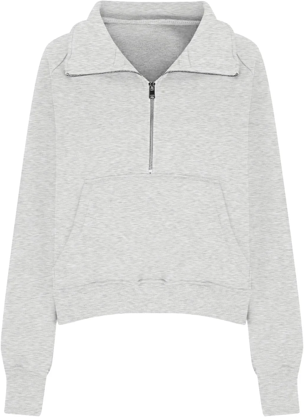 Sweatshirt for Women Half Zip Cropped Pullover Fleece Quarter Zipper Hoodies Fall Outfits Clothes Thumb Hole