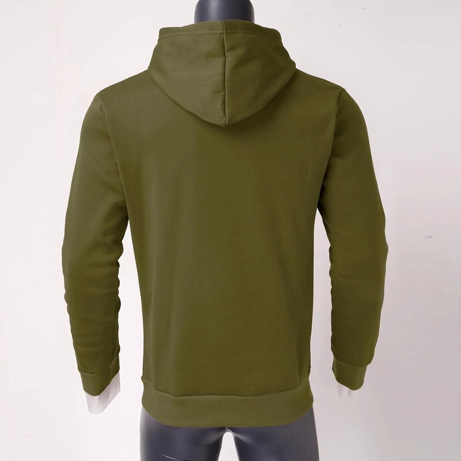 Sweatshirts for Men Casual Long Sleeve Pullover Hoodie Trendy Drawstring Solid Regular Fit Vintage Sweatshirt S-2XL