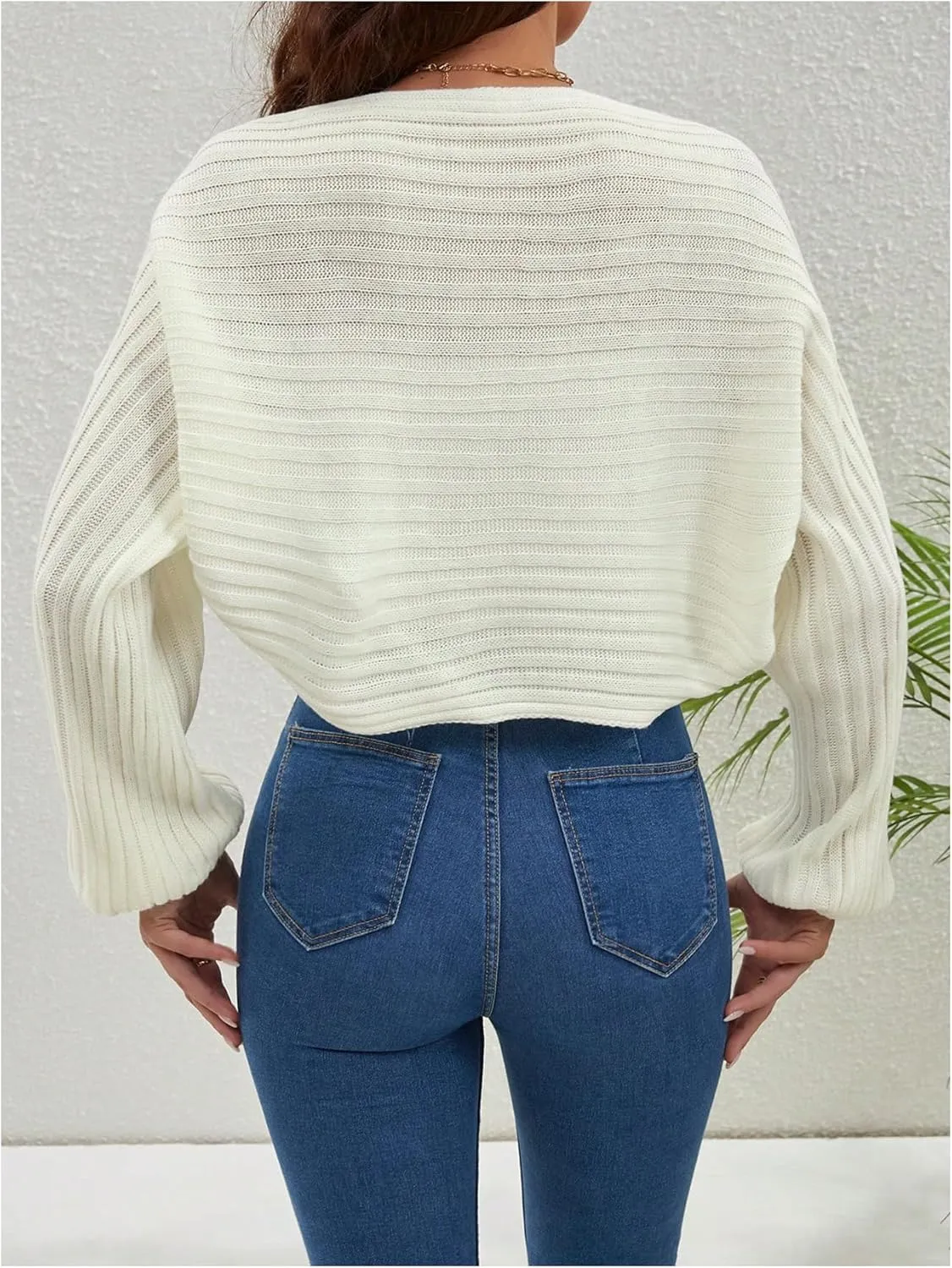 SweatyRocks Women's Open Front Shrug Sweaters Lightweight Knit Cropped Cardigan Sweaters