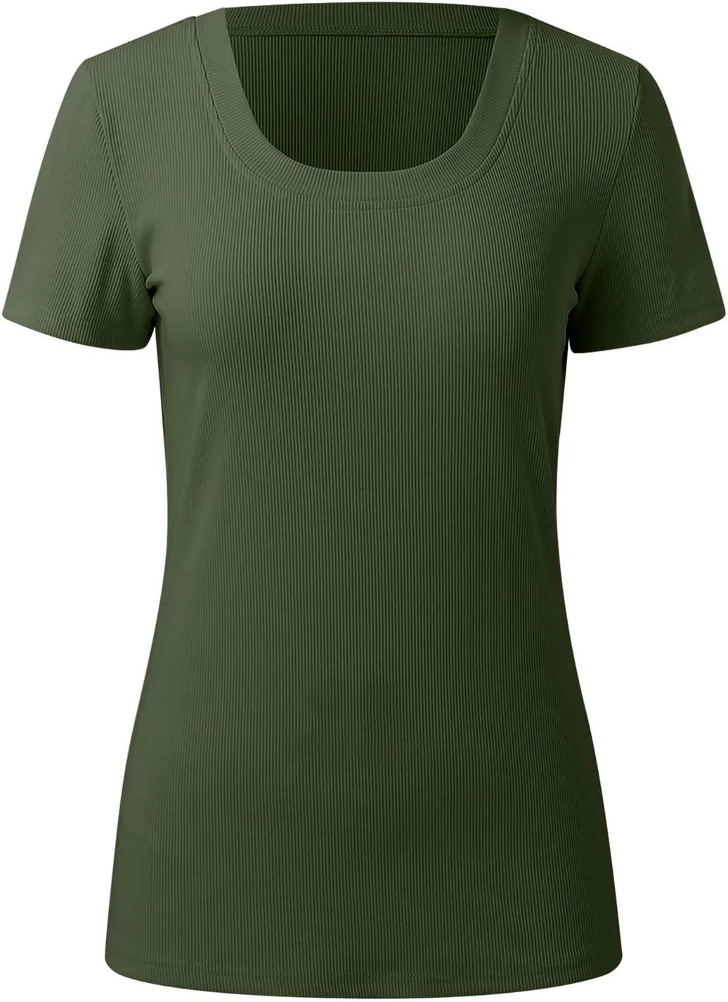 T Shirts for Women V Neck Slim Fit Crew Neck Slim Fit T Shirts 2025 Y2k Clothes Spring Summer Going Out Tops Short Sleeve