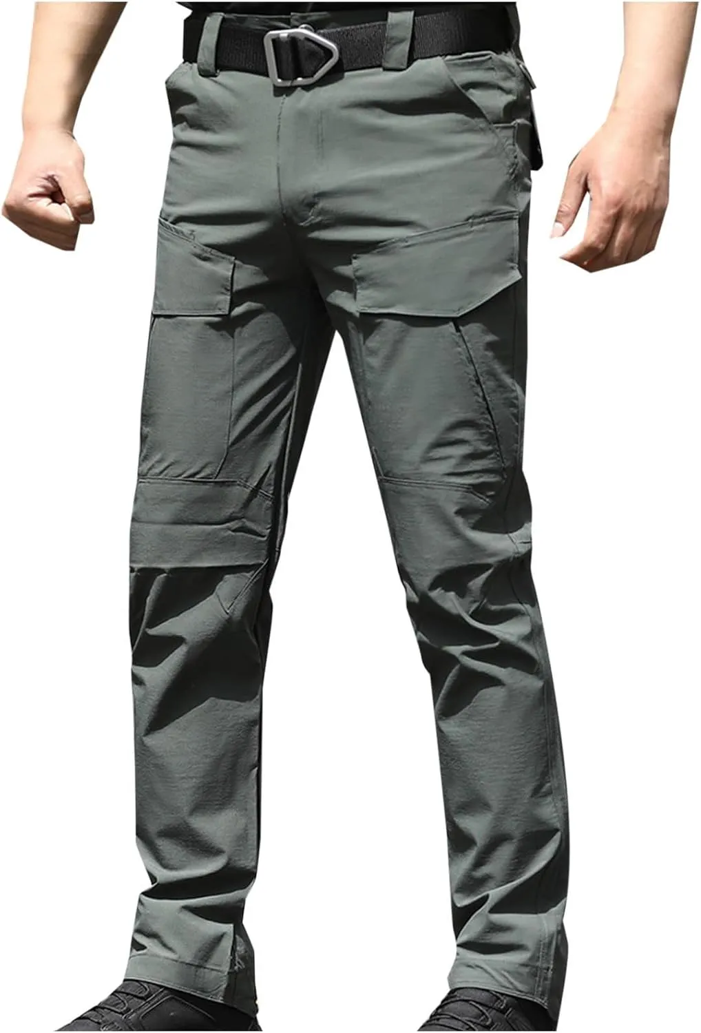 Tactical Pants for Men Casual Lightweight Outdoor Hiking Cargo Pants Ripstop Stretch Loose Fit Trousers with Pockets