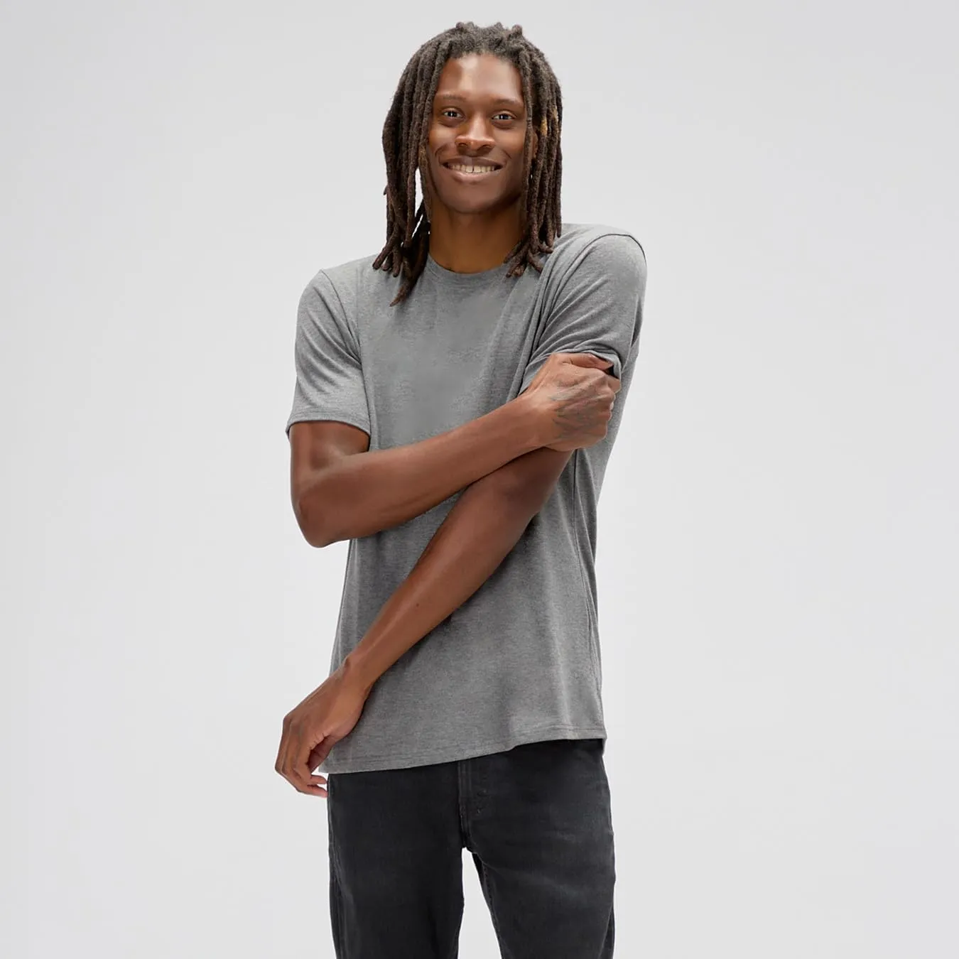 TallSlim Men's Tall Slim-Fit Short Sleeve Crewneck T-Shirt - Extra Long, Slim Fit, Preshrunk Easy Care