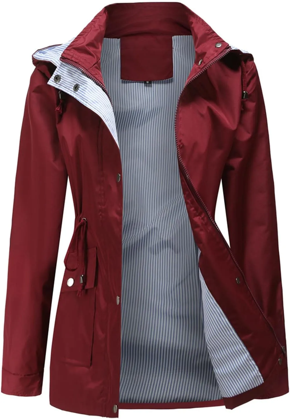 TARIENDY Women Rain Jacket Waterproof Outdoor Sportswear Casual Hiking Jacket Lightweight Travel Outerwear Hooded Raincoat