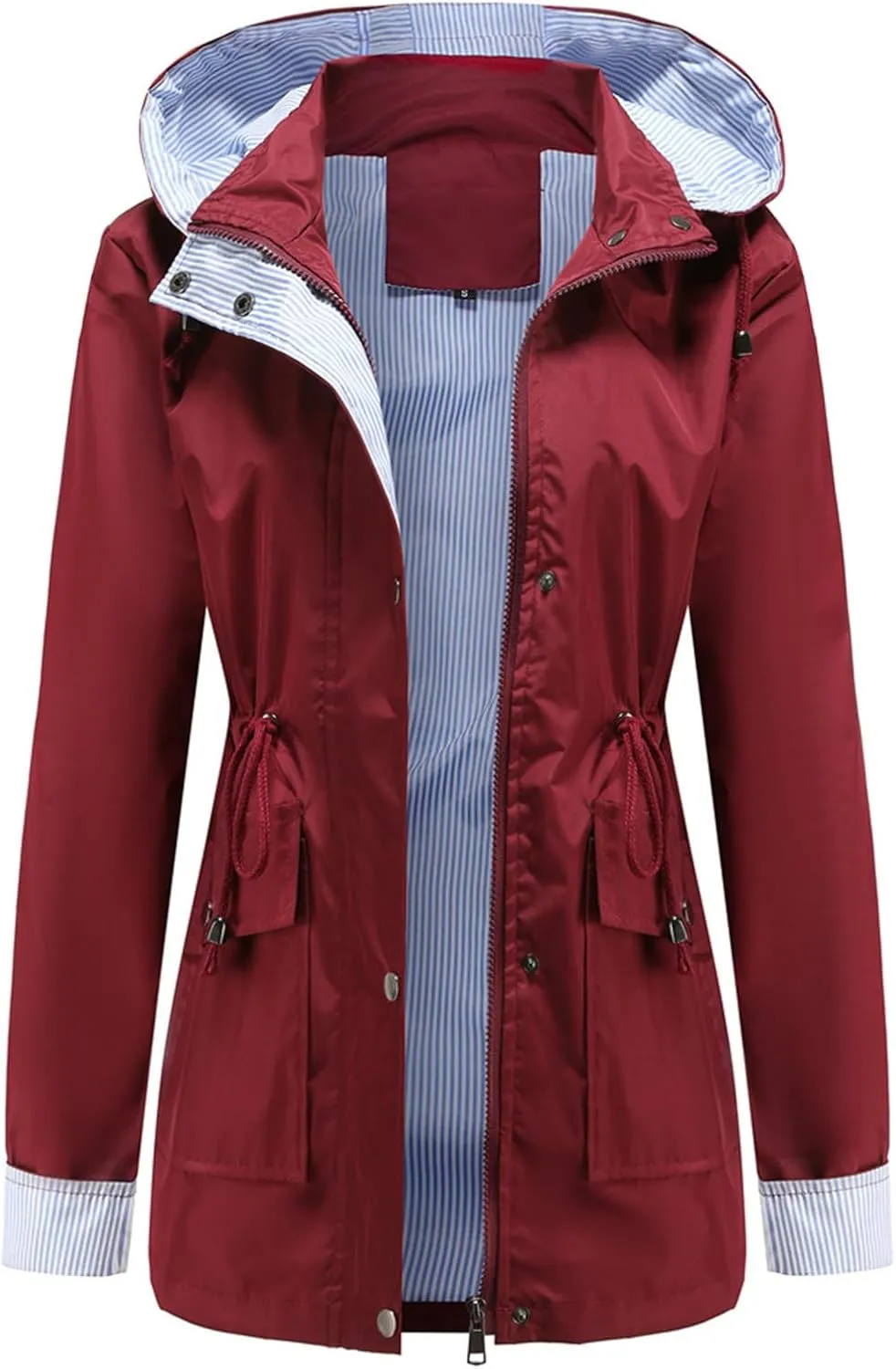 TARIENDY Women Rain Jacket Waterproof Outdoor Sportswear Casual Hiking Jacket Lightweight Travel Outerwear Hooded Raincoat