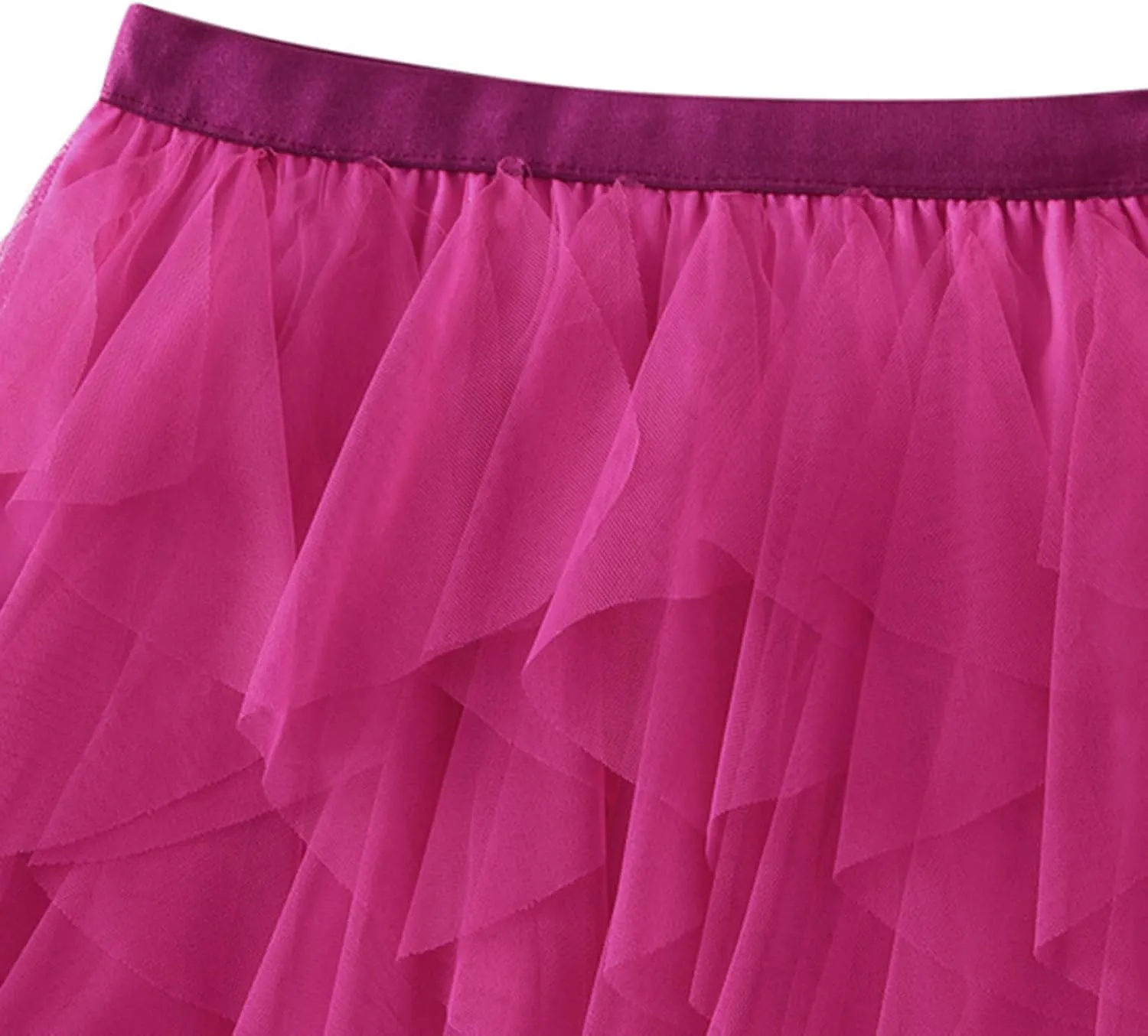 Tulle Skirts for Women A Line Dance Skirts Elastic Waist Flowy Skirts Layered Mesh Skirts Minin Irregular Tutu Skirts