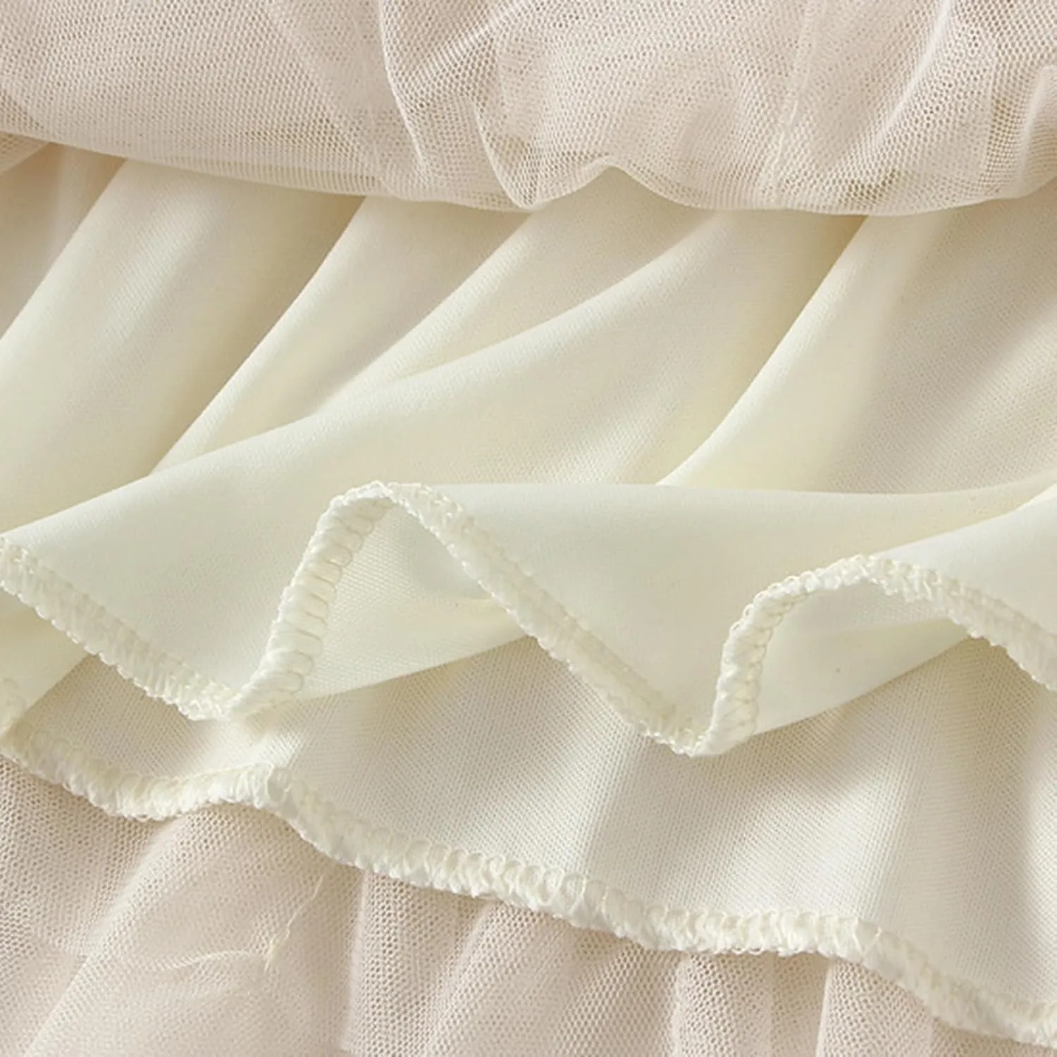 Tulle Skirts for Women A Line Dance Skirts Elastic Waist Flowy Skirts Layered Mesh Skirts Minin Irregular Tutu Skirts