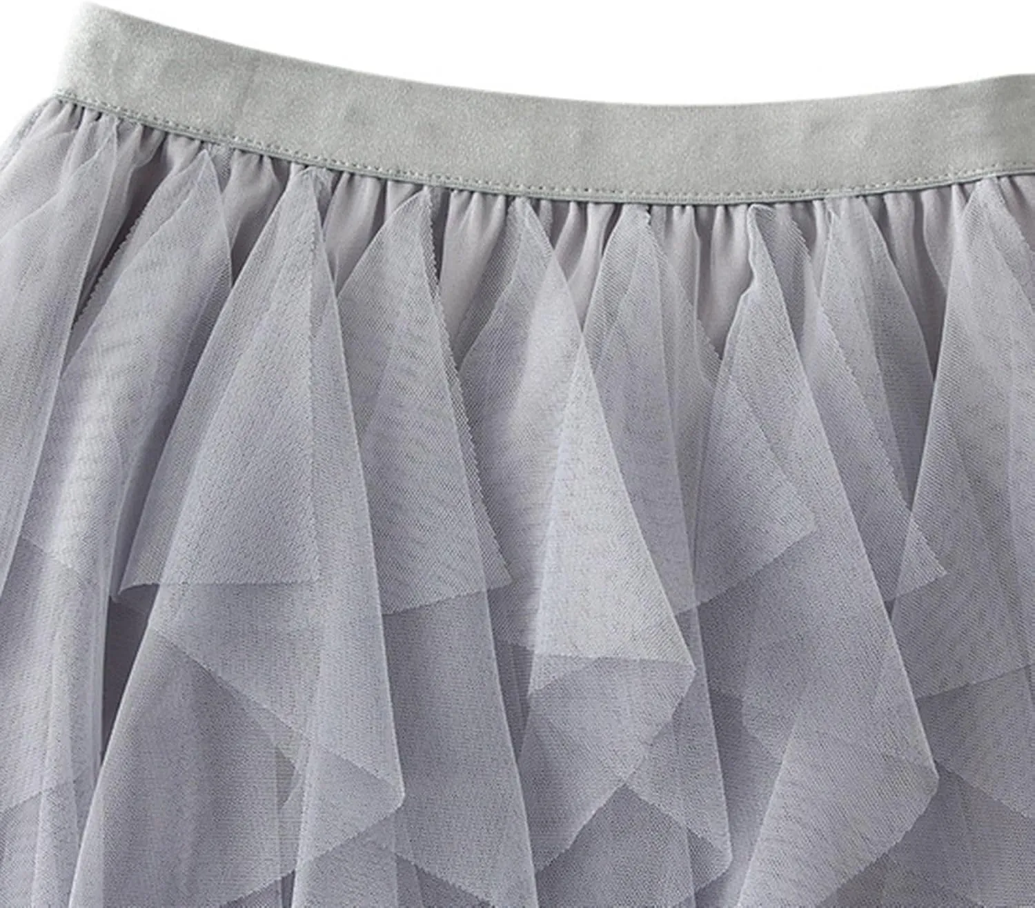 Tulle Skirts for Women A Line Dance Skirts Elastic Waist Flowy Skirts Layered Mesh Skirts Minin Irregular Tutu Skirts