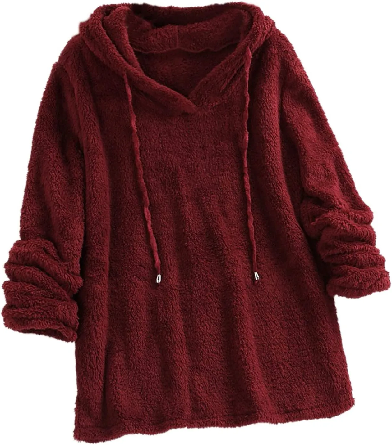 TUQIDEWU Womens Sweatshirt, Womens Hoodies Fuzzy Hooded Sweatshirt Fleece Hoodie Pullover Sherpa Sweater Fluffy Coat 2024