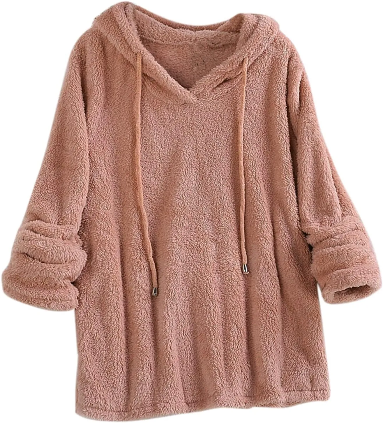 TUQIDEWU Womens Sweatshirt, Womens Hoodies Fuzzy Hooded Sweatshirt Fleece Hoodie Pullover Sherpa Sweater Fluffy Coat 2024