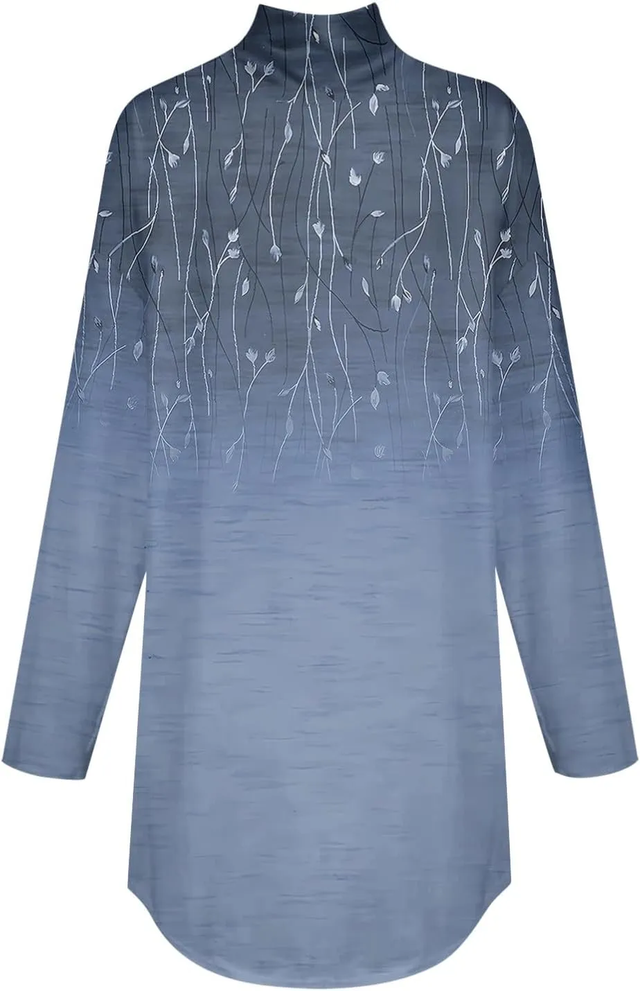 Turtle Necks Tops for Women Long Sleeve Shirts Mock Turtleneck Dressy Blouses Drop Shoulder Long Tunic Top
