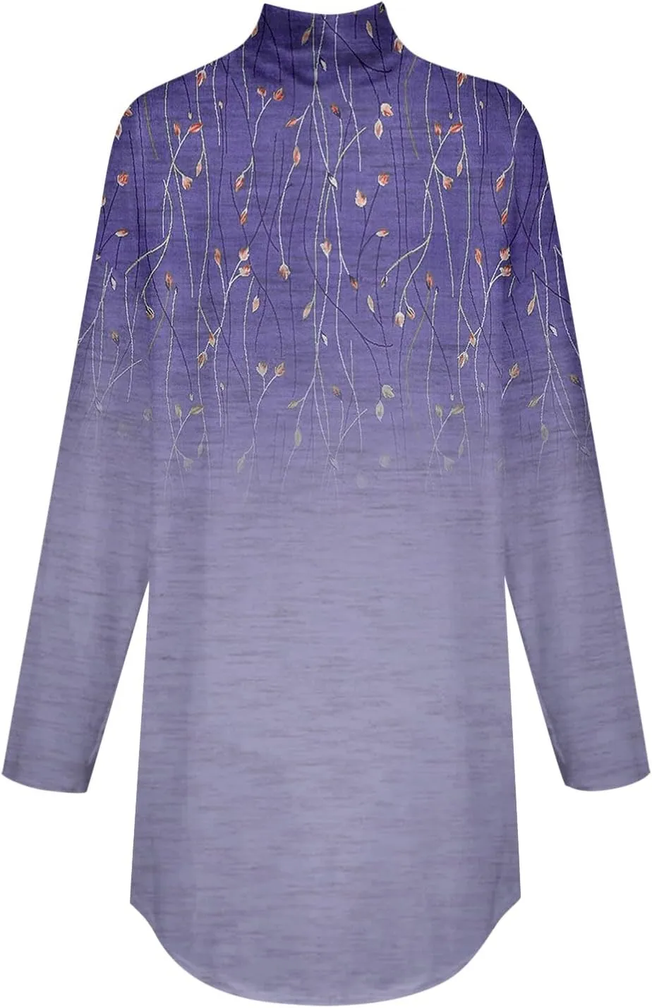 Turtle Necks Tops for Women Long Sleeve Shirts Mock Turtleneck Dressy Blouses Drop Shoulder Long Tunic Top