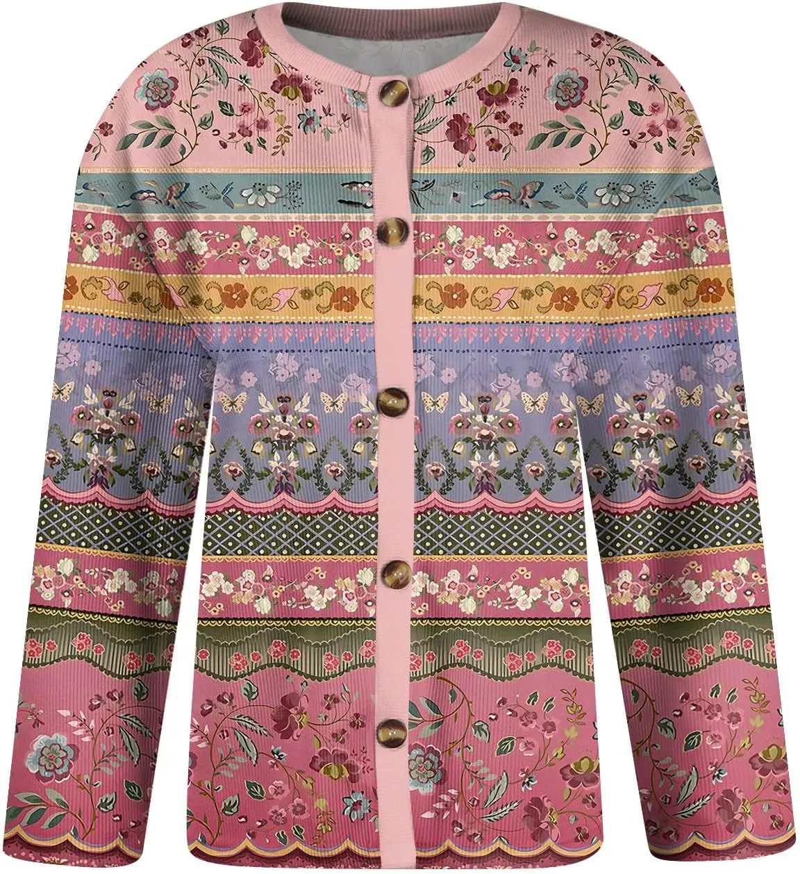 Ugly Christmas Sweater for Women Cute Xmas Open Front Button Down Sweater Cardigans Winter Knitted Outwear Coat