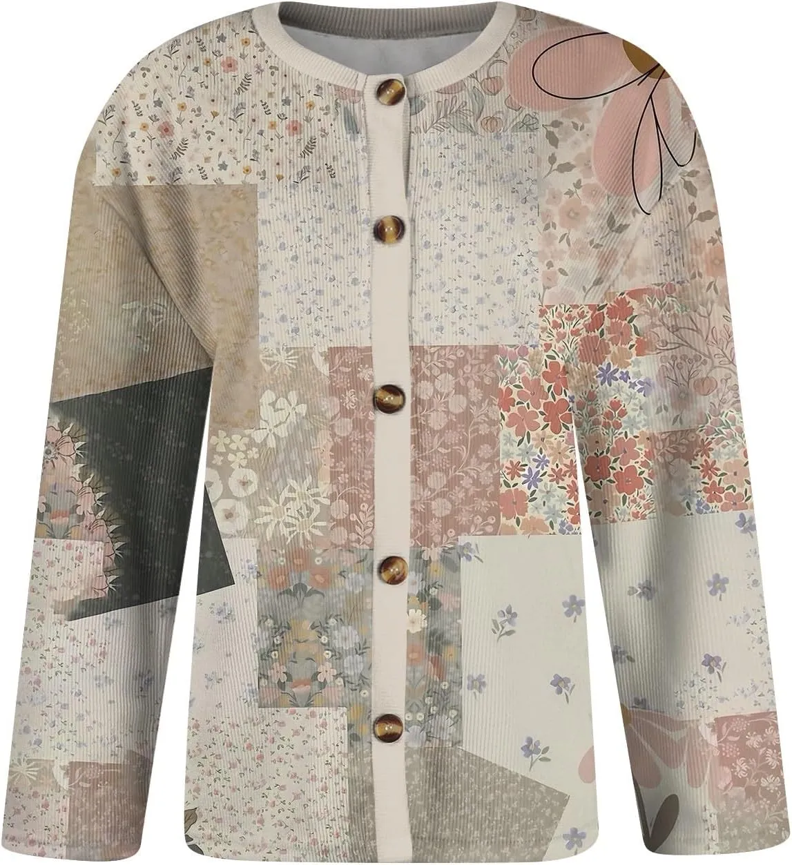 Ugly Christmas Sweater for Women Cute Xmas Open Front Button Down Sweater Cardigans Winter Knitted Outwear Coat