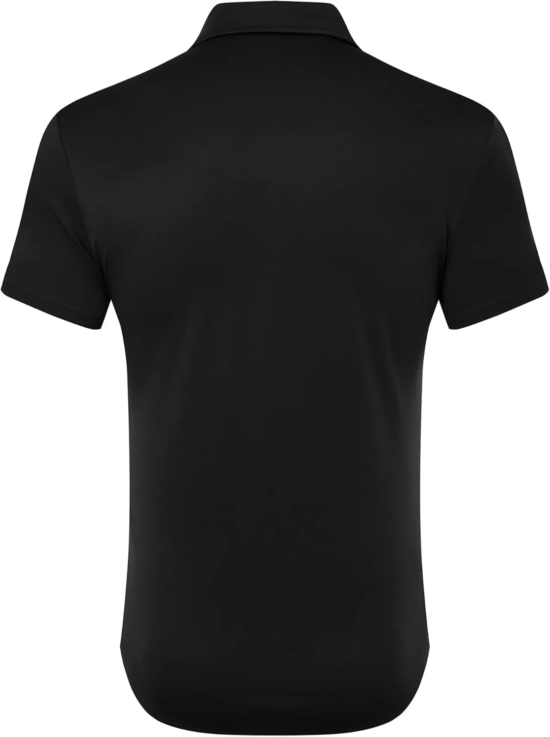 URRU Men's Muscle Dress Shirts Slim Fit Stretch Wrinkle Free Short Sleeve Casual Button Down Shirts