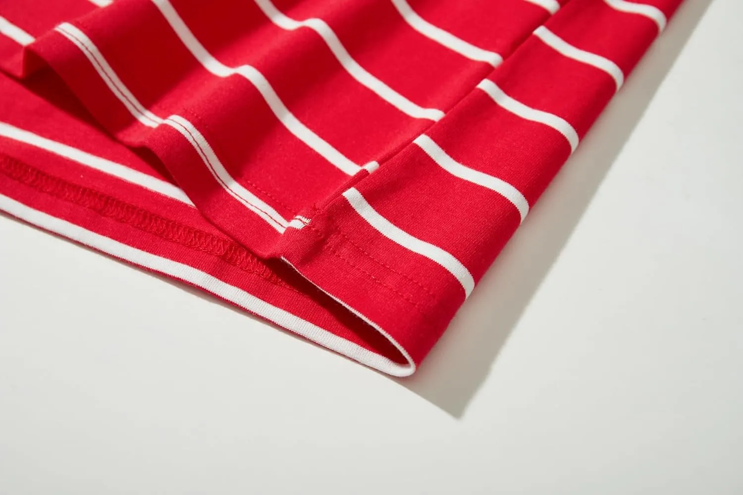 VEIISAR Men's Crewneck Striped T-Shirt Soft Elastic Cotton Tees