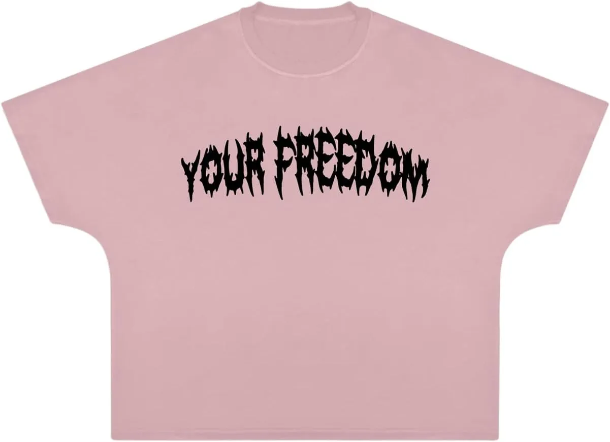 Verdusa Men's Oversized Graphic Tees Letter Print Short Sleeve Loose Fit Summer Tops