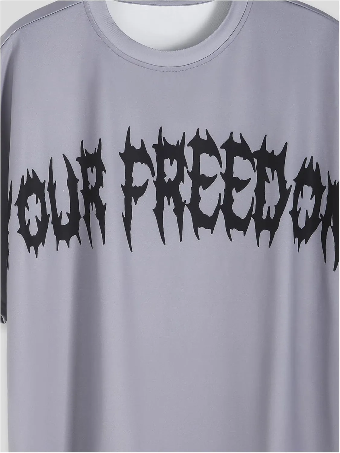 Verdusa Men's Oversized Graphic Tees Letter Print Short Sleeve Loose Fit Summer Tops
