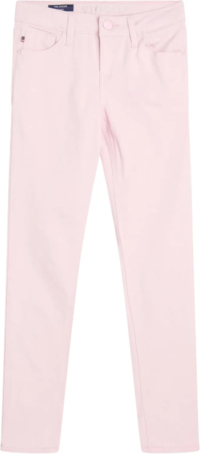 VIGOSS Girls' Jeans - Super Stretch Denim Skinny Jeans for Girls - Kids Adjustable Slim Fit Jeans (4-16)