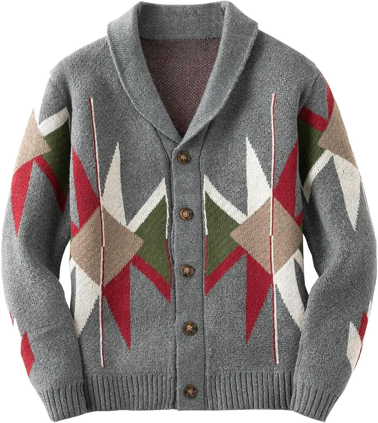 Vintage Cardigan Sweaters for Men Shawl Collar Sweater Slim Fit Button Down Sweaters Lightweight Cardigan Sweater